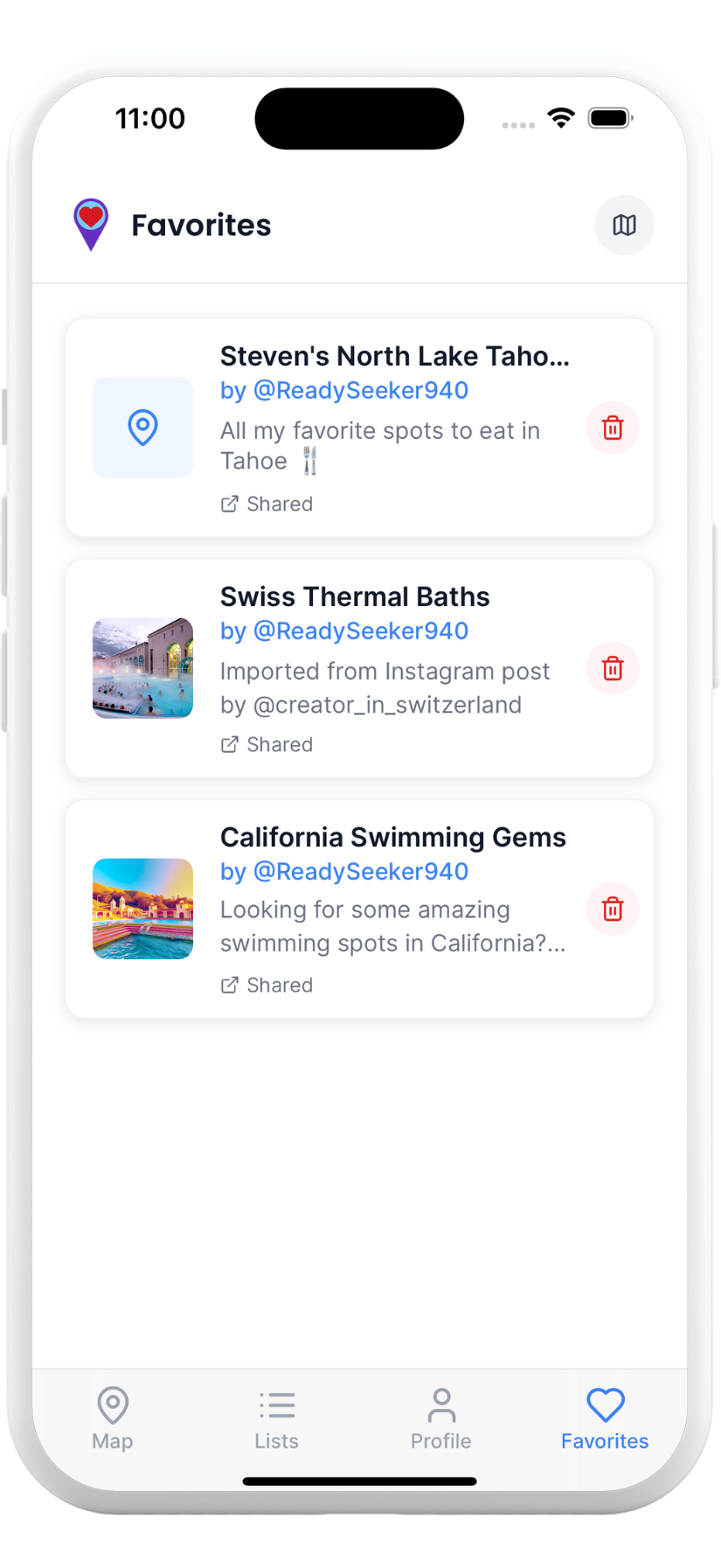 Favorite Lists